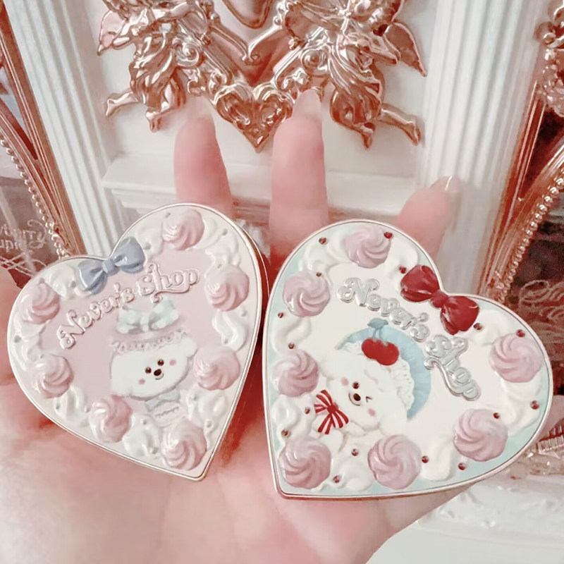 花知晓腮红奈娃小铺爱心哑光心形卡通小熊蝴蝶结彩妆单色胭脂草莓