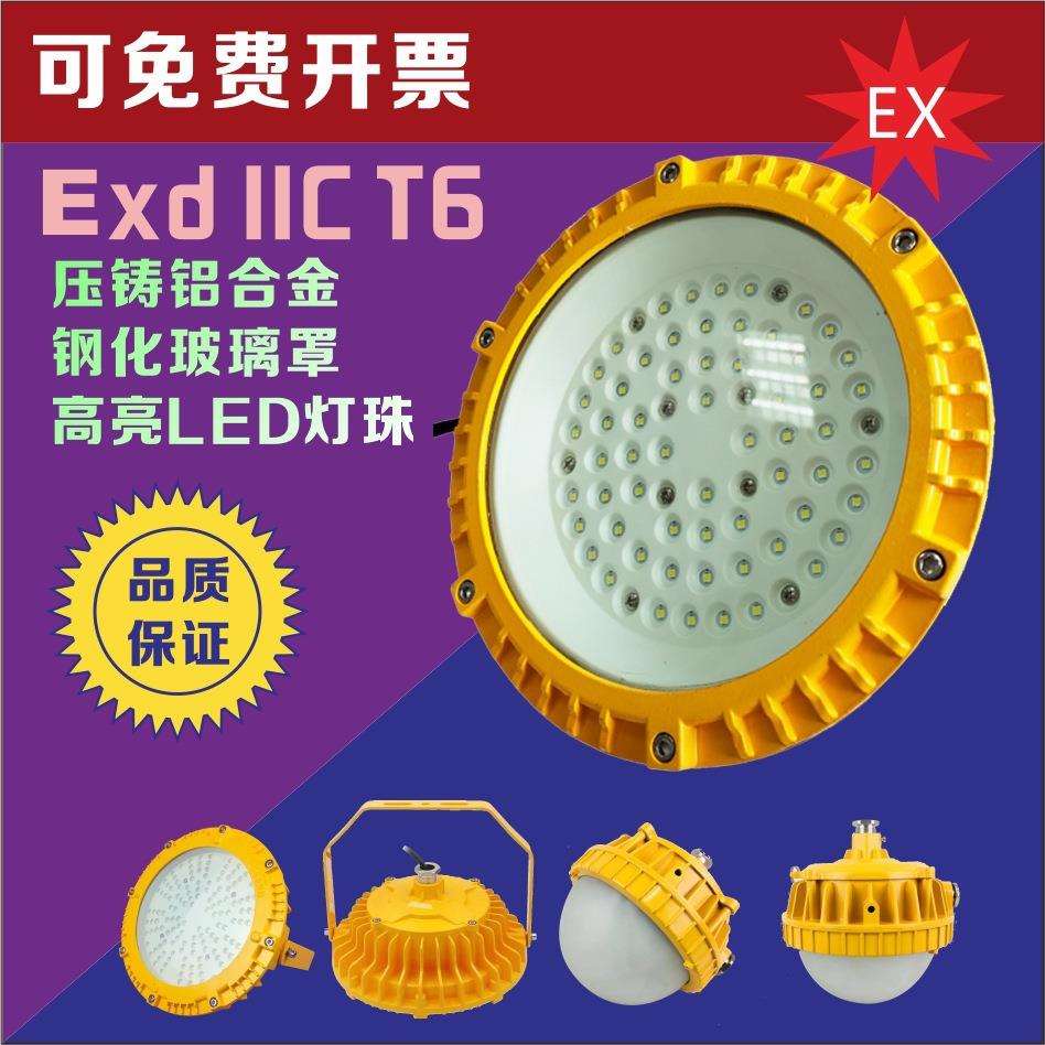 led防爆灯隔爆型50W 100W仓库厂房加油站吸顶照明灯圆形泛光灯家