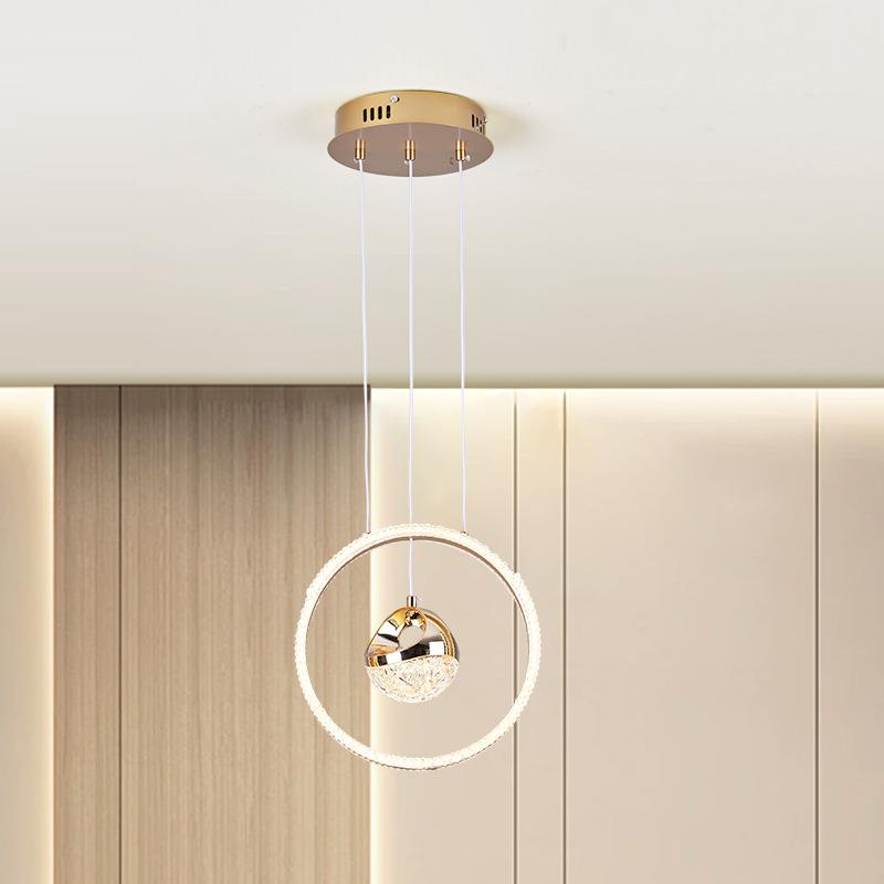 北欧灯具餐厅吊灯简约轻奢饭厅餐桌灯卧室吊灯2025新款水晶吊灯O