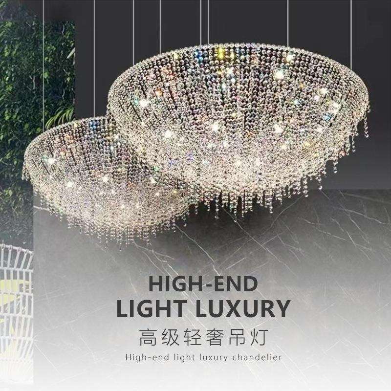 跨境意大利复式楼埃及水晶吊灯客厅别墅设计师餐厅艺术酒店大厅灯