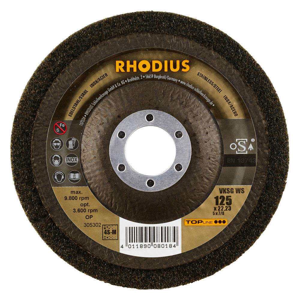 德国进口RHODIUS 无纺布打磨不锈钢精抛光镜面抛光尼龙布轮羊毛轮