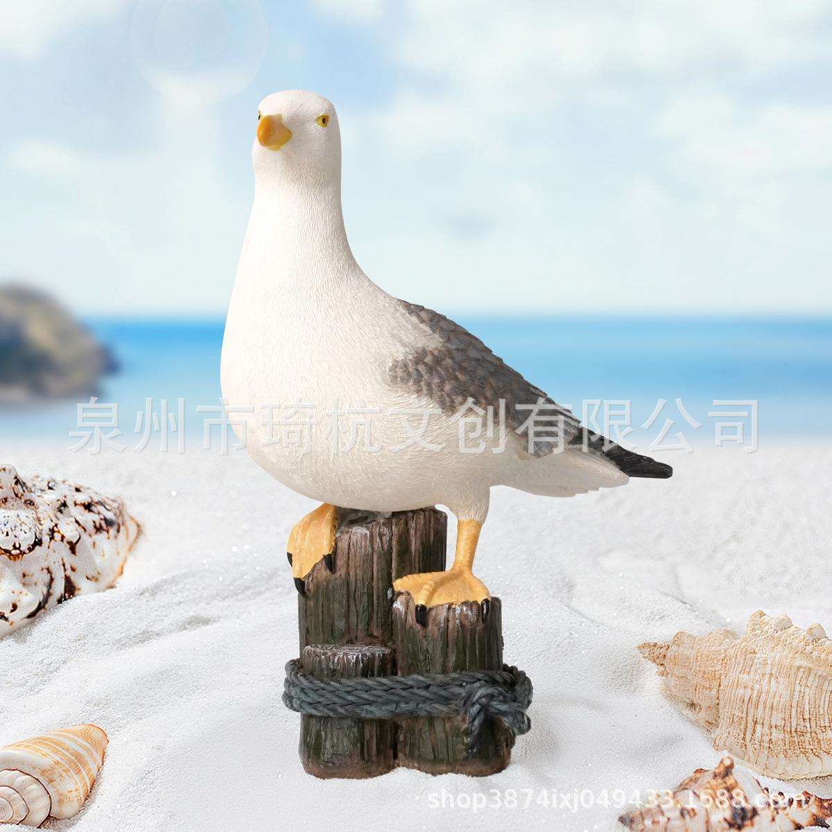 仿真海鸥雕塑 园林景观花园海洋装饰海鸥美陈户外 鸟类摆件工艺品
