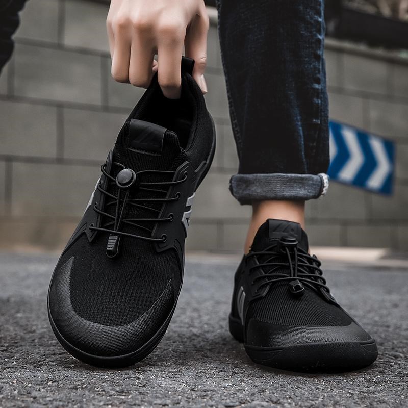 大码宽脚大头鞋2025网面免系带运动休闲鞋加宽大脚背拇外翻健步鞋