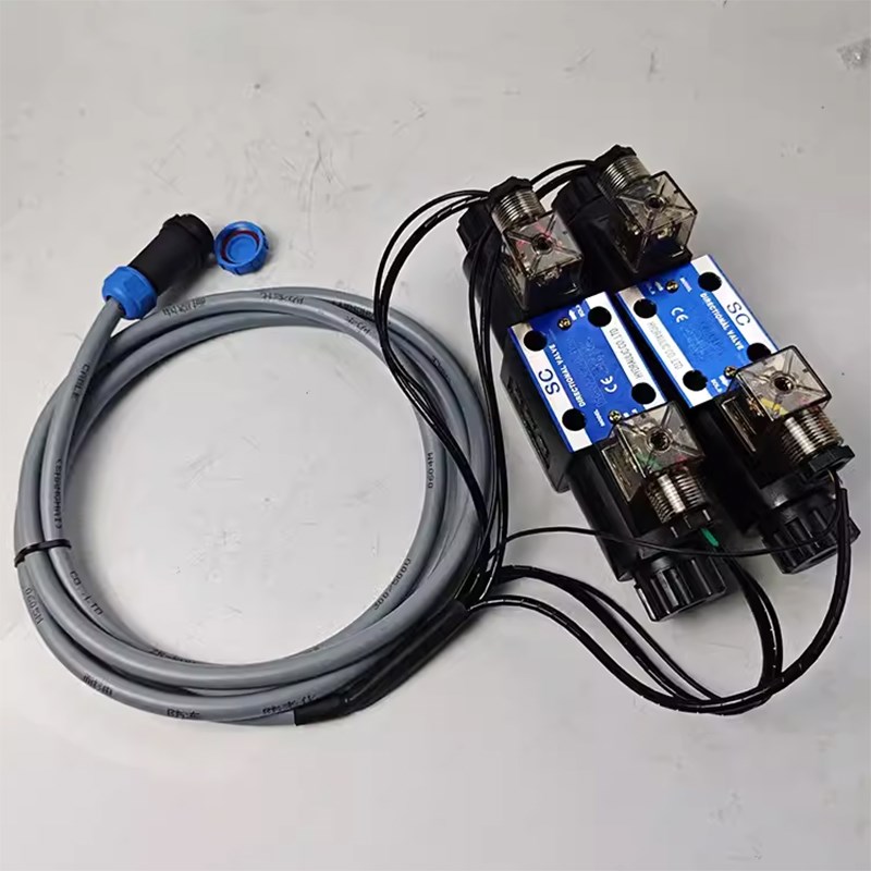 挖机抓夹木器配件5芯大小臂线接电磁阀线束航空插头电源线手柄线