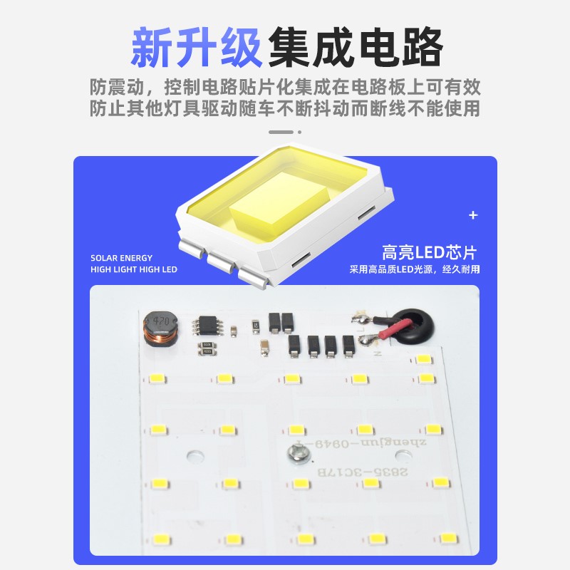 夜市摆摊光源12V48V伏60V电动车三轮车LED灯泡低压电瓶灯带品字线