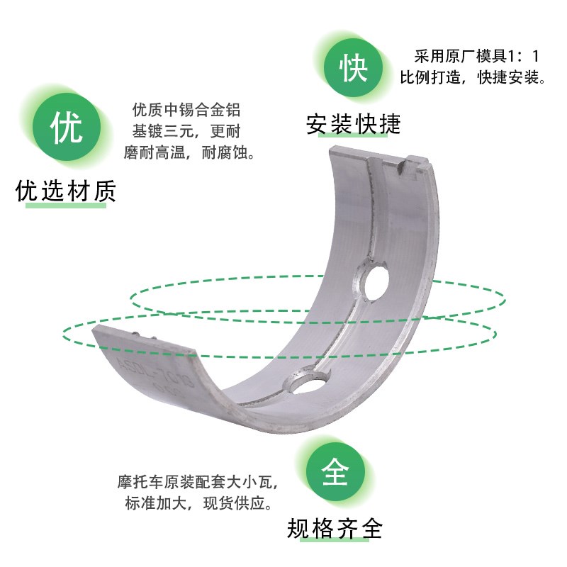 适用本田CBR954 CBR1000 CB1000机车大小瓦片连杆曲轴瓦加大