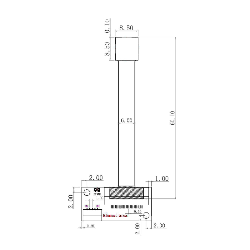 500万像素2K电脑有线USB摄像头模块自动对焦/定焦OV5693免驱模组