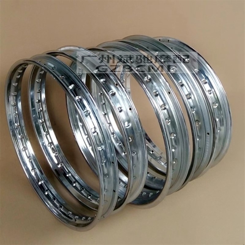 摩托车钢圈复古改装辐条轮毂钢丝圈摩托车16寸17寸18寸摩托车车圈
