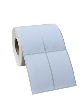 40*80*2000条码纸标签纸 不干胶铜版纸 40X80条码打印纸 双排竖版