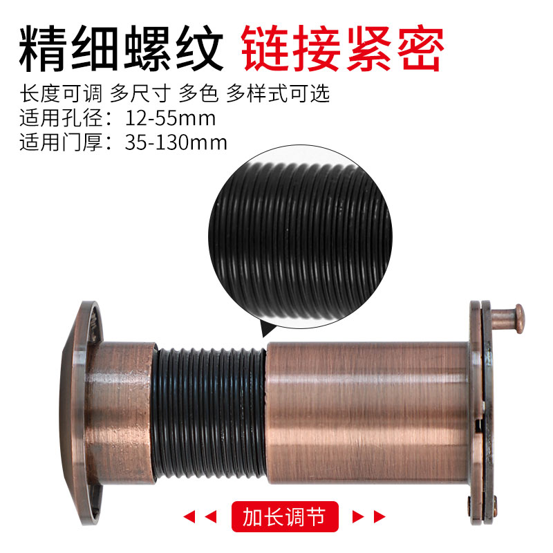 防盗门猫眼门镜家用监控摄像头门铃堵孔通用二合一盖器上大门入户
