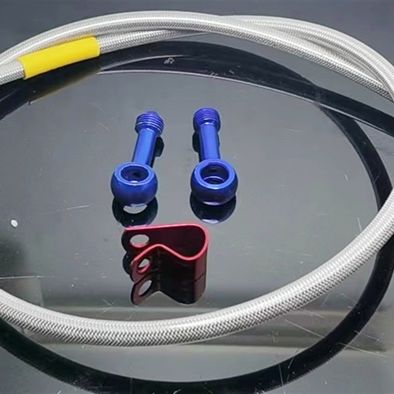 改装碟刹制动DIO ZX JOG50/90金属刹车油管85CM电动车 小牛9号009