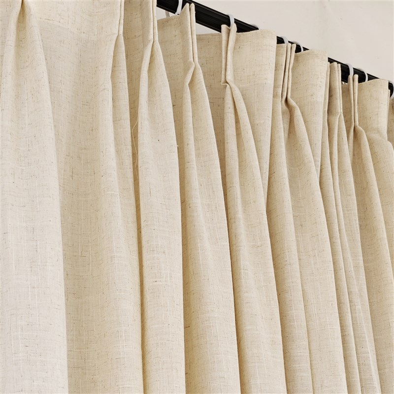 可定制韩式褶皱2倍2.5倍半x遮光窗帘透光不透人遮光帘原色亚麻纱