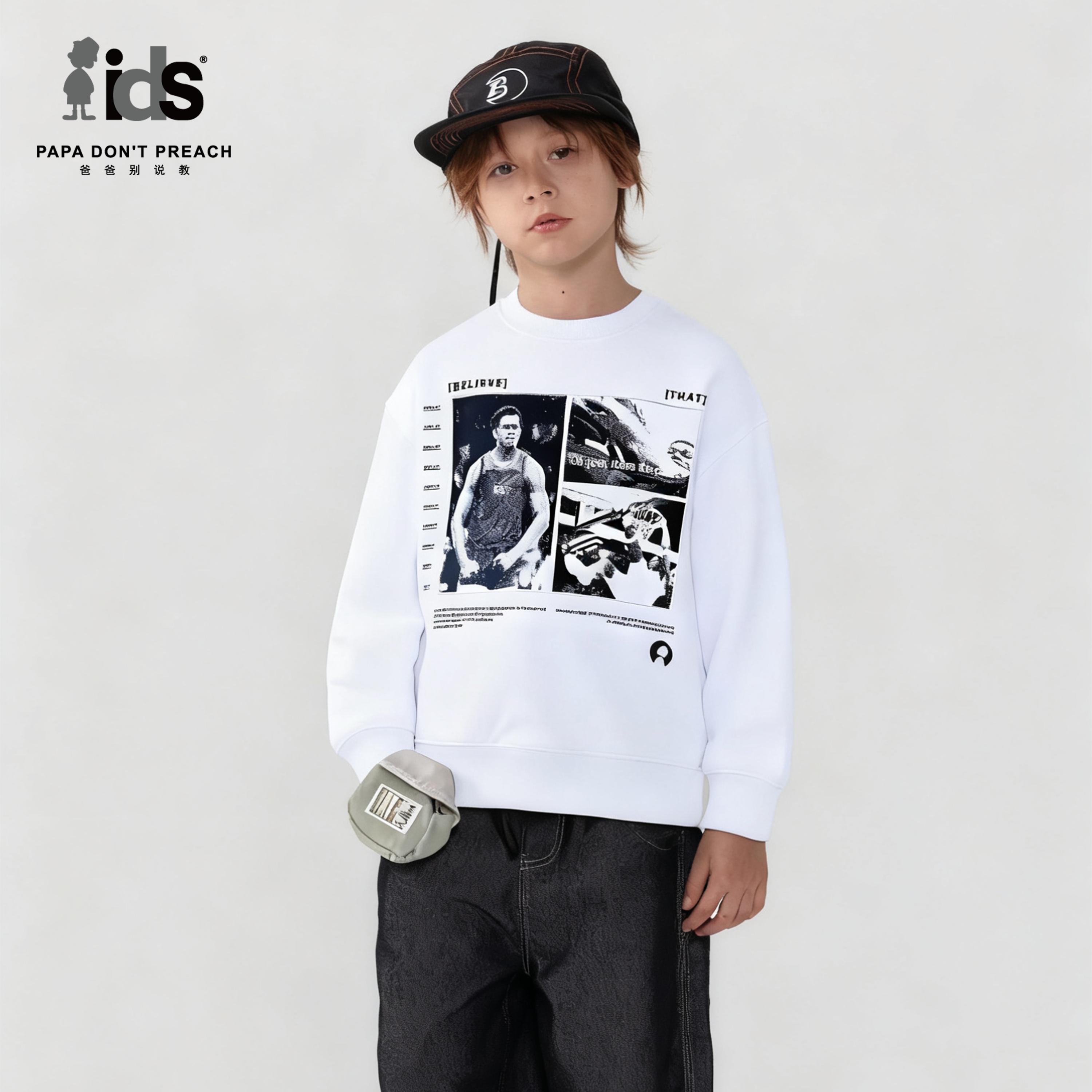 IDS童装印花个性圆领卫衣