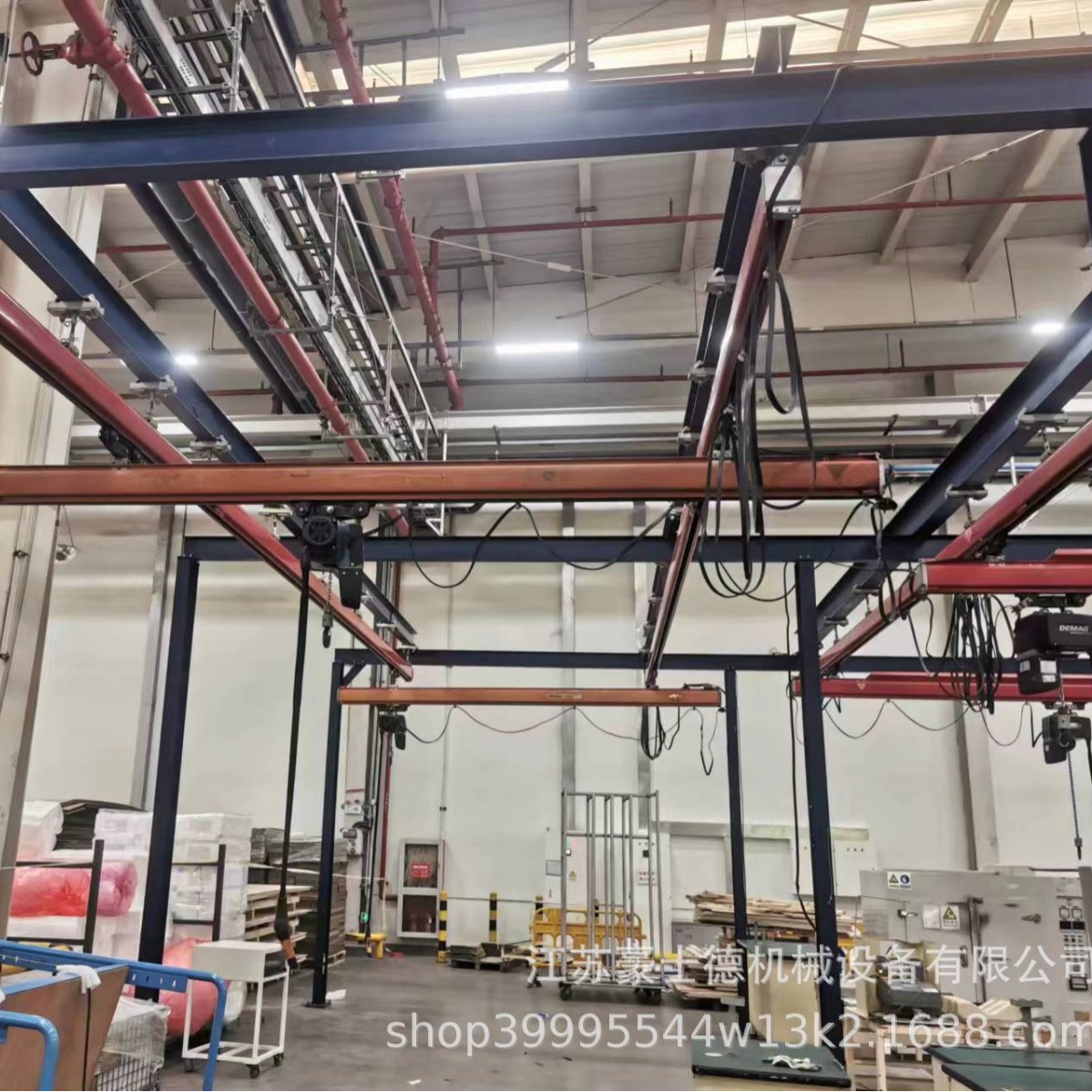 kbk柔性吊轨道起重机组合式悬挂车间仓库通用1吨2吨框架式行吊