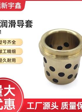 石墨铜套a SNG61自润滑带肩导套NM高力黄铜石墨导柱导套CMG61