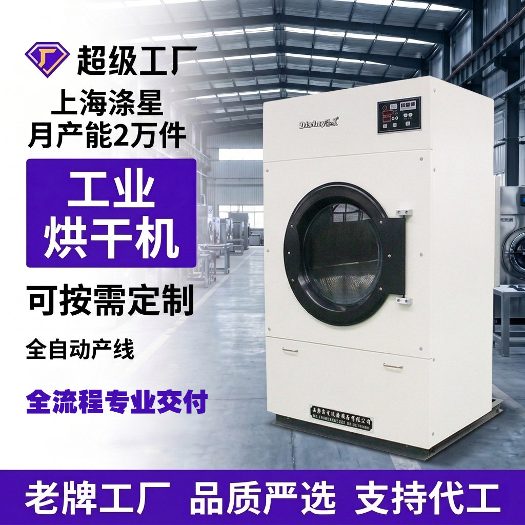 工业烘干机定制洗衣店全自动干衣商标logo设计