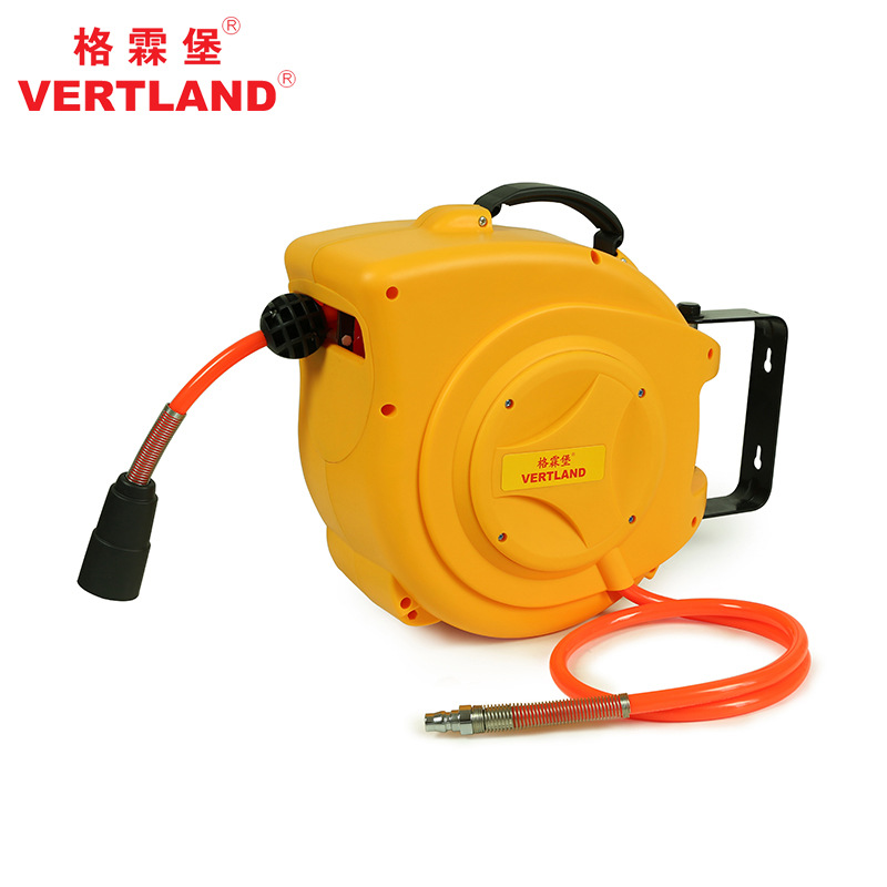 格霖堡自动伸缩卷管器气鼓汽车维修车间工厂装配15米PU管GQ150D