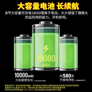 门口摄像头wifi家用远程手机360度全景无死角免插电高清监控器