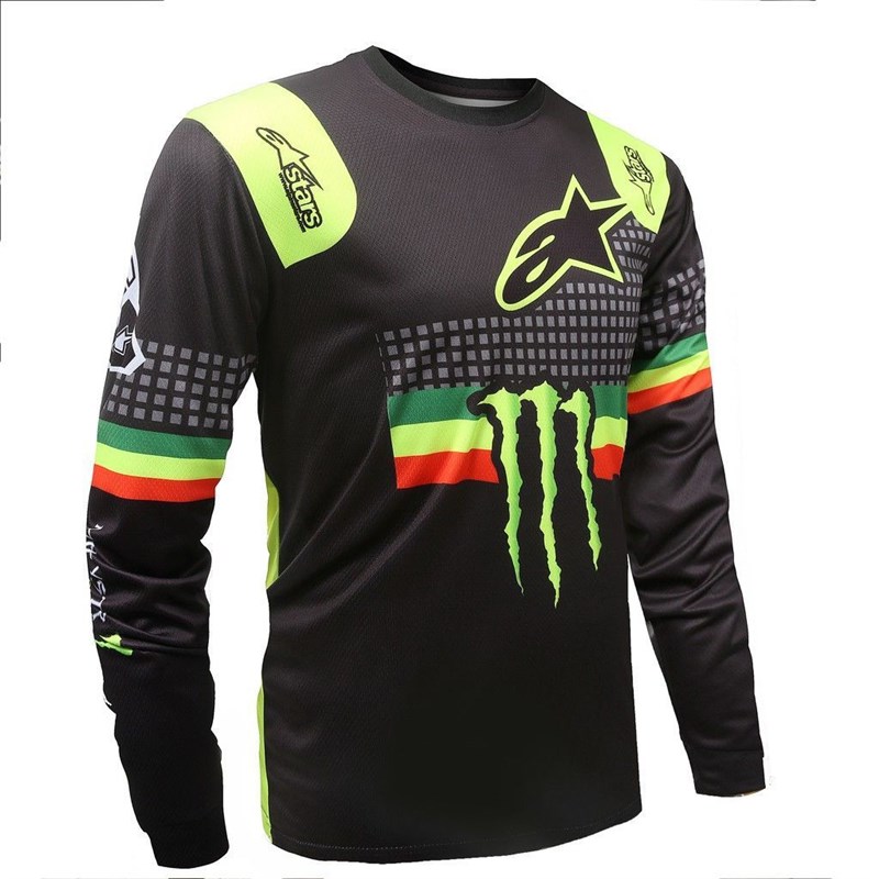 新款魔爪鬼爪速降服山地自行车骑行服长袖男透气越野摩托车服定制