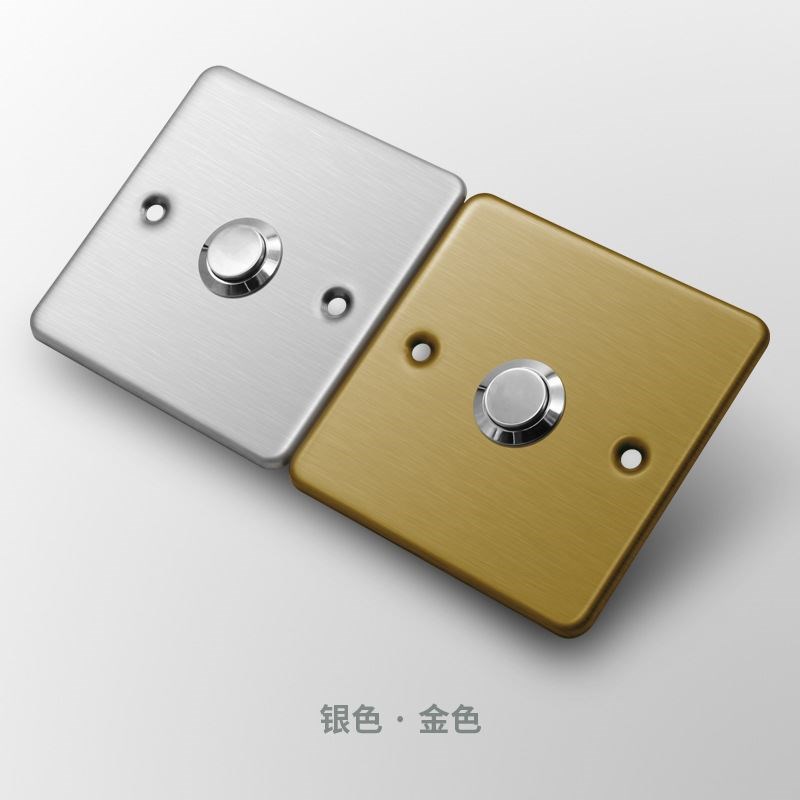 户外门禁开关86型覆位开关不锈钢面板按钮常开自覆位门禁门铃开关