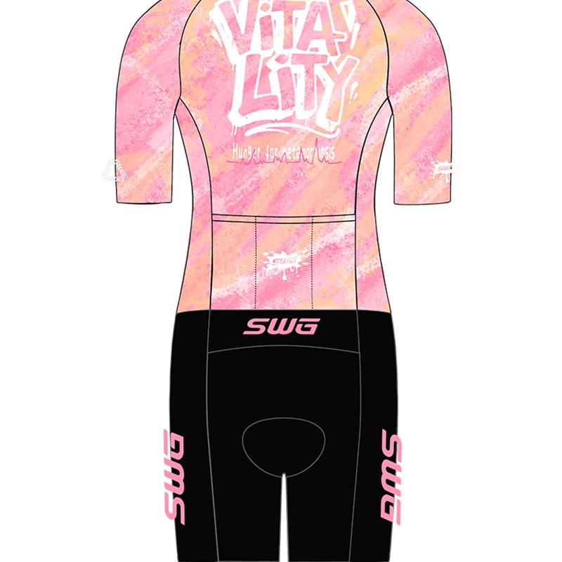 SWG铭胜骑行服夏季男山地自行车气动短袖连体服双箭头200密度坐垫