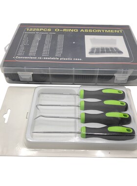 1225PC O型圈组套 黑色皮圈密封圈O型圈 配油封起子工具组套