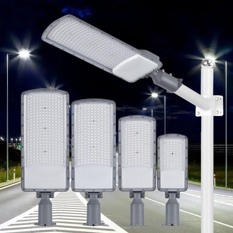 Led路灯头220V新农村超亮路户外电线杆防水200W电动采摘臂照明