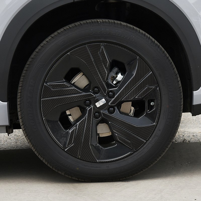 24款吉利银河E5改装轮毂贴纸19寸专用镭射车贴划痕遮盖装饰黑化膜