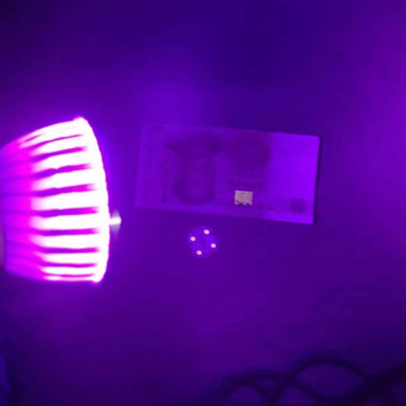 220V紫光射灯泡12V24V紫外线LED灯验钞无影胶固化密室灭菌UV聚光