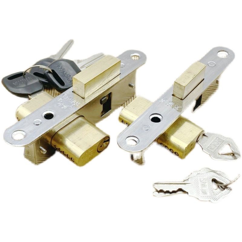 大队长554铝合金门锁有框门车位锁玻璃有框型材推拉锁地弹簧门车