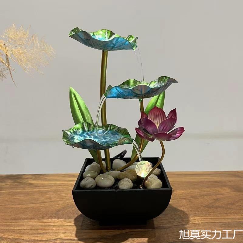 跨境家居铁艺流水喷泉办公室桌面流水摆件创意家居装饰品