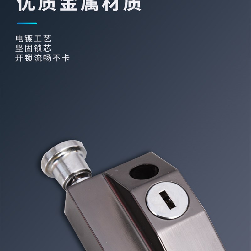 旋转门地插锁地插销有框玻璃门锁明装木门铝合金门地锁弹簧落地插