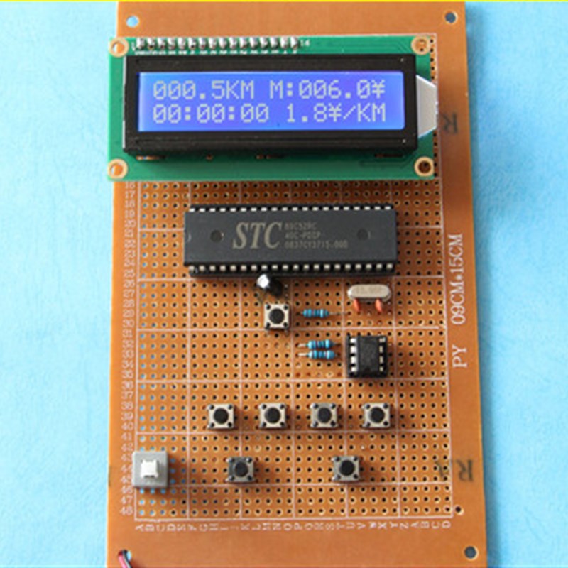基于51单片机出租车计价器设计 模拟计费器收费系统 时间语音电机