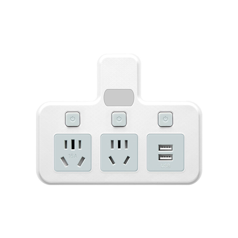 16a多功能插座转换器万能10安转16安空调大功率三孔插头多孔面板