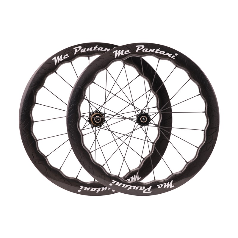 RIRO折叠车碳纤维轮组20寸451碟刹小轮折叠改装波浪碳刀破风轮毂