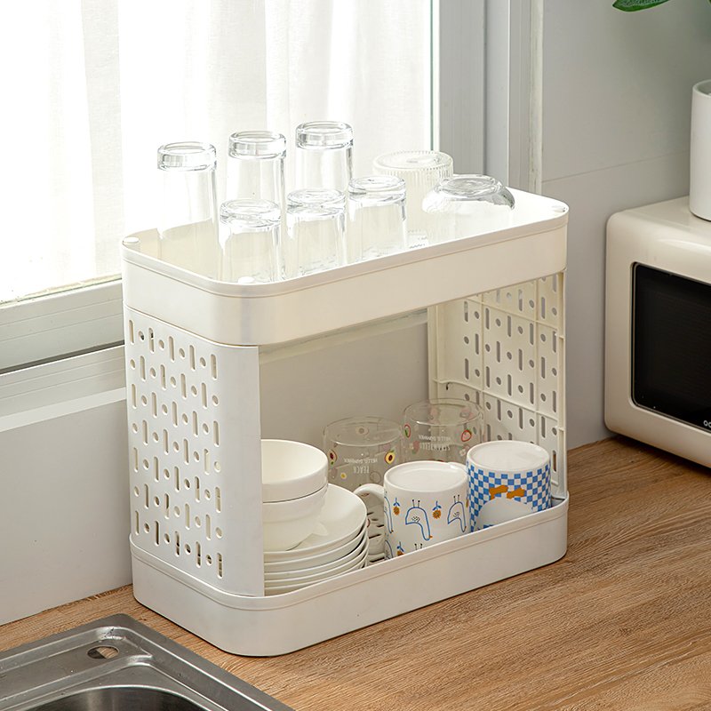 杯子收纳置物架桌面双层放玻璃杯马克杯水杯架子茶水间茶杯收纳架