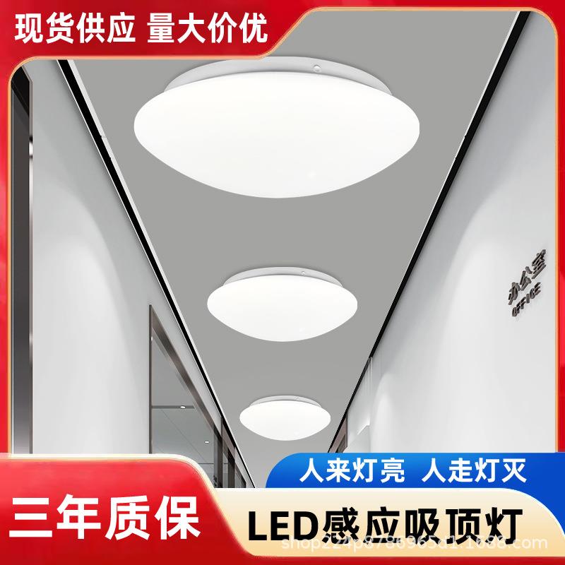 雷达人体感应吸顶灯led智能声光控 楼梯走廊过道入户门自动感应灯