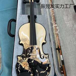 znM特色专业级初学复古手工古提琴标准全套初学者彩绘古典入门