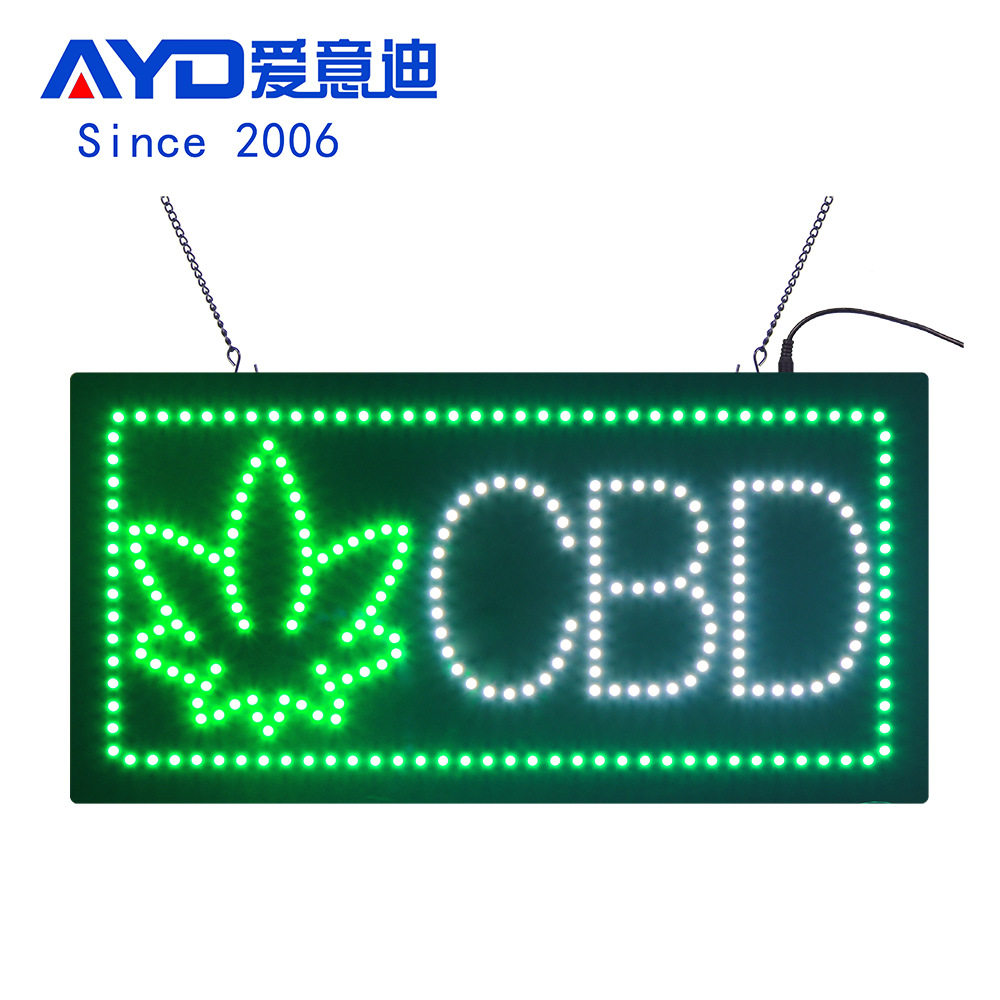 亚马逊跨境批发LEDCBDSIGN亚克力室内发光字母图案广告牌标识