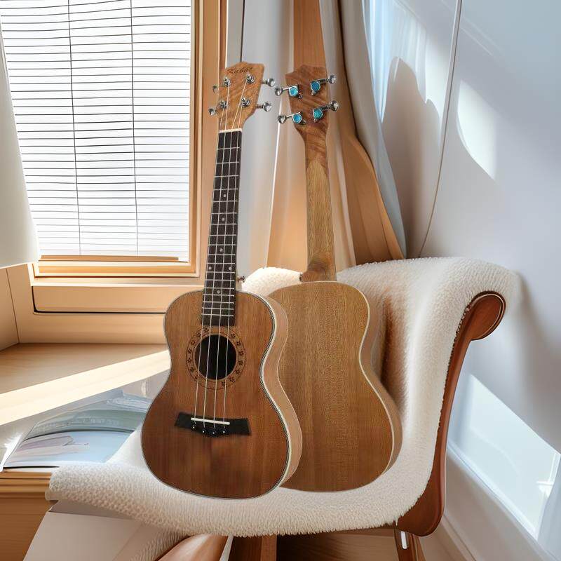23寸尤克UKULELE乌克丽丽四弦小吉他全桃花芯木镶边 高端乐器现货