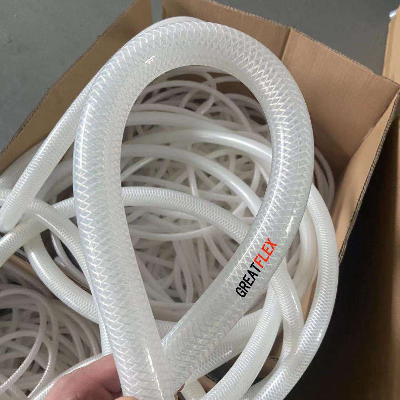 GREATFLEX耐高低温透明增强蒸汽管耐高压10kg橡胶网纹软管BG20厂