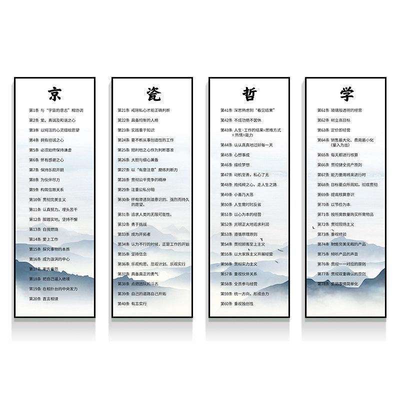 稻盛和夫京瓷哲学78条办公室装饰画名言画走廊励志公司文化墙挂画