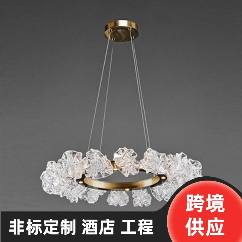 意式简约客厅吊灯水晶灯大气现代设计师款餐厅灯圆形卧室灯具