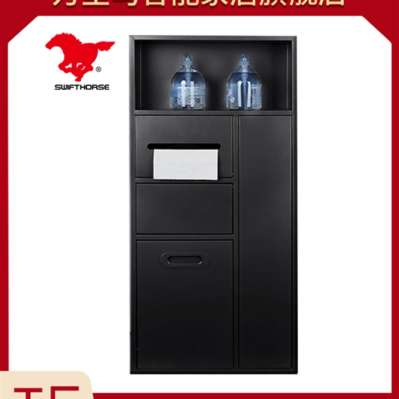 不锈钢垃圾桶嵌入式壁龛暗装卫生间浴室房马桶旁厕所收纳箱置物架