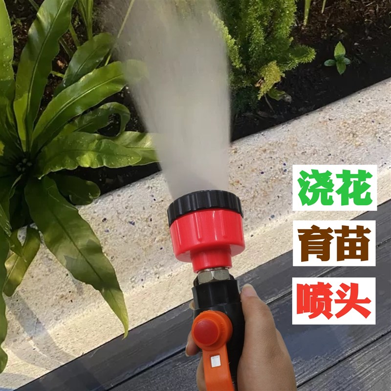 农用洒水浇地浇菜园林浇水浇花雾化育苗花洒水枪4分6分1寸喷头