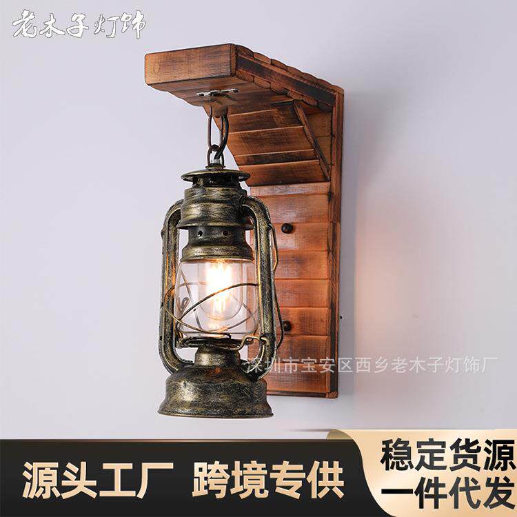 跨境欧美式复古工业风餐厅酒吧过道墙壁装饰床头创意壁灯
