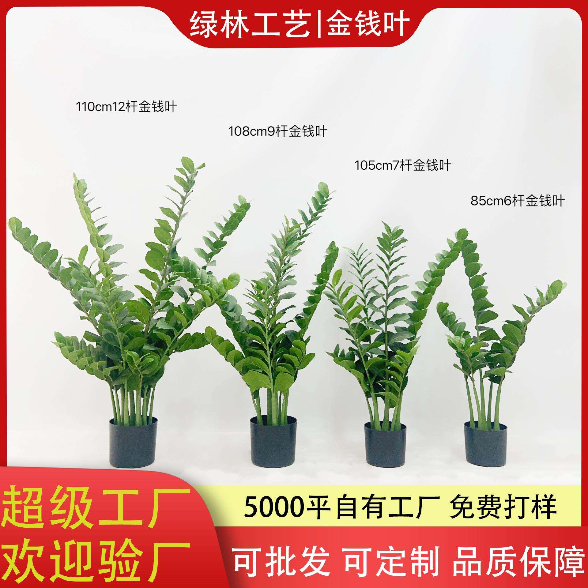 仿真金钱树盆栽招财树绿植装饰假树摆件发财树塑