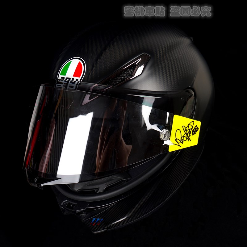 适用于AGV PISTA 头盔 改装 镜片 竞技膜 罗西46号签名 反光贴纸