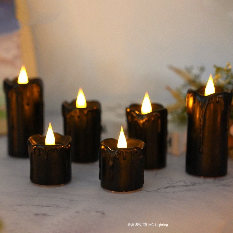 遥控充电迷你蜡面仿真电子蜡烛灯浪漫求婚表白生日场景布置装饰