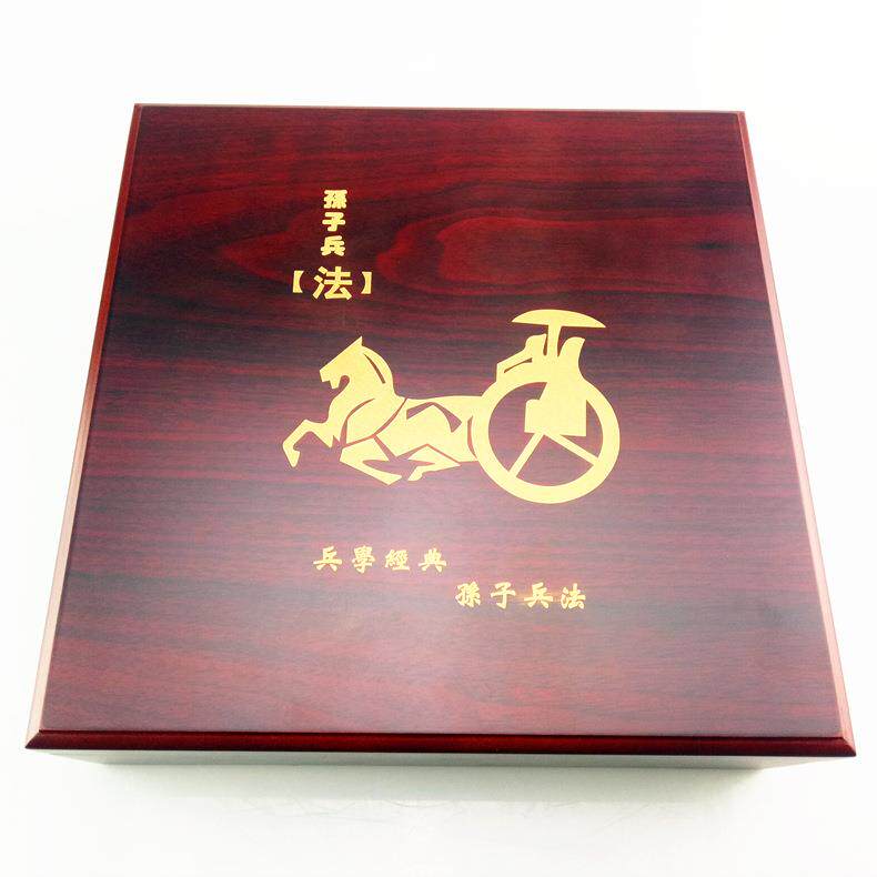 孙武像竹简套装 竹制工艺品摆件 孙子兵法竹简书